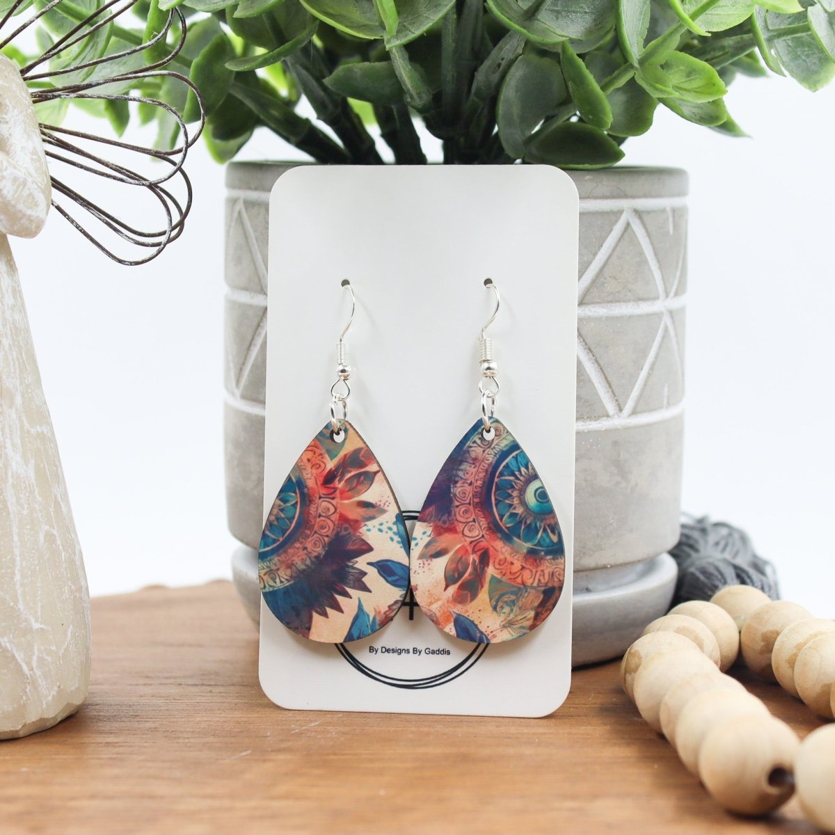 Rustic Chic by Designs By GaddisWatercolor Dreamcatcher Drop Earrings