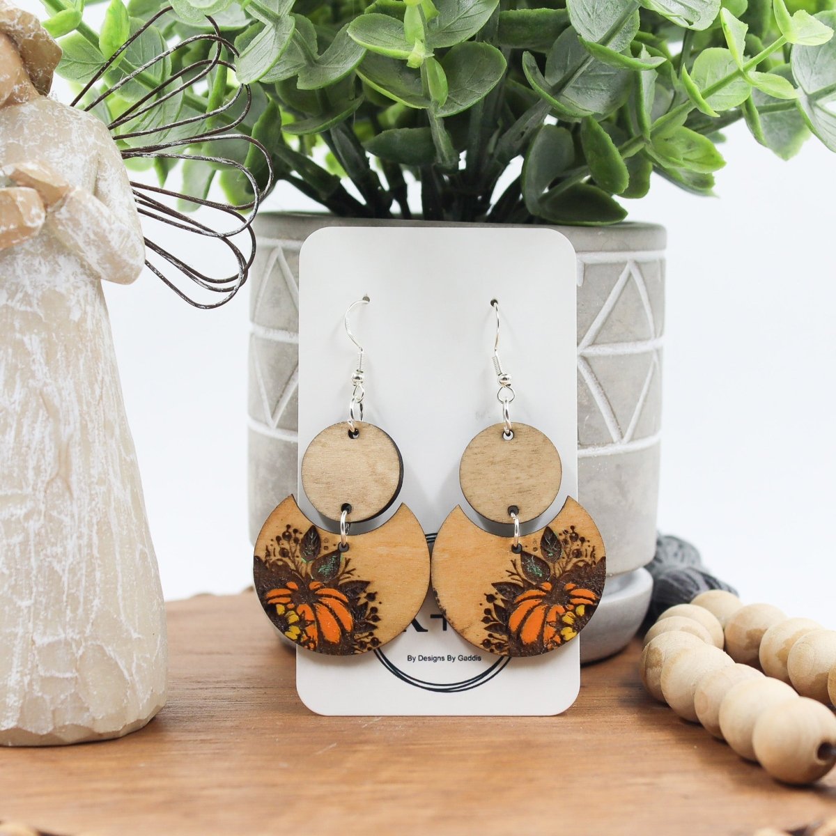 Rustic Chic by Designs By GaddisFall Pumpkin Patch Dangle Earrings