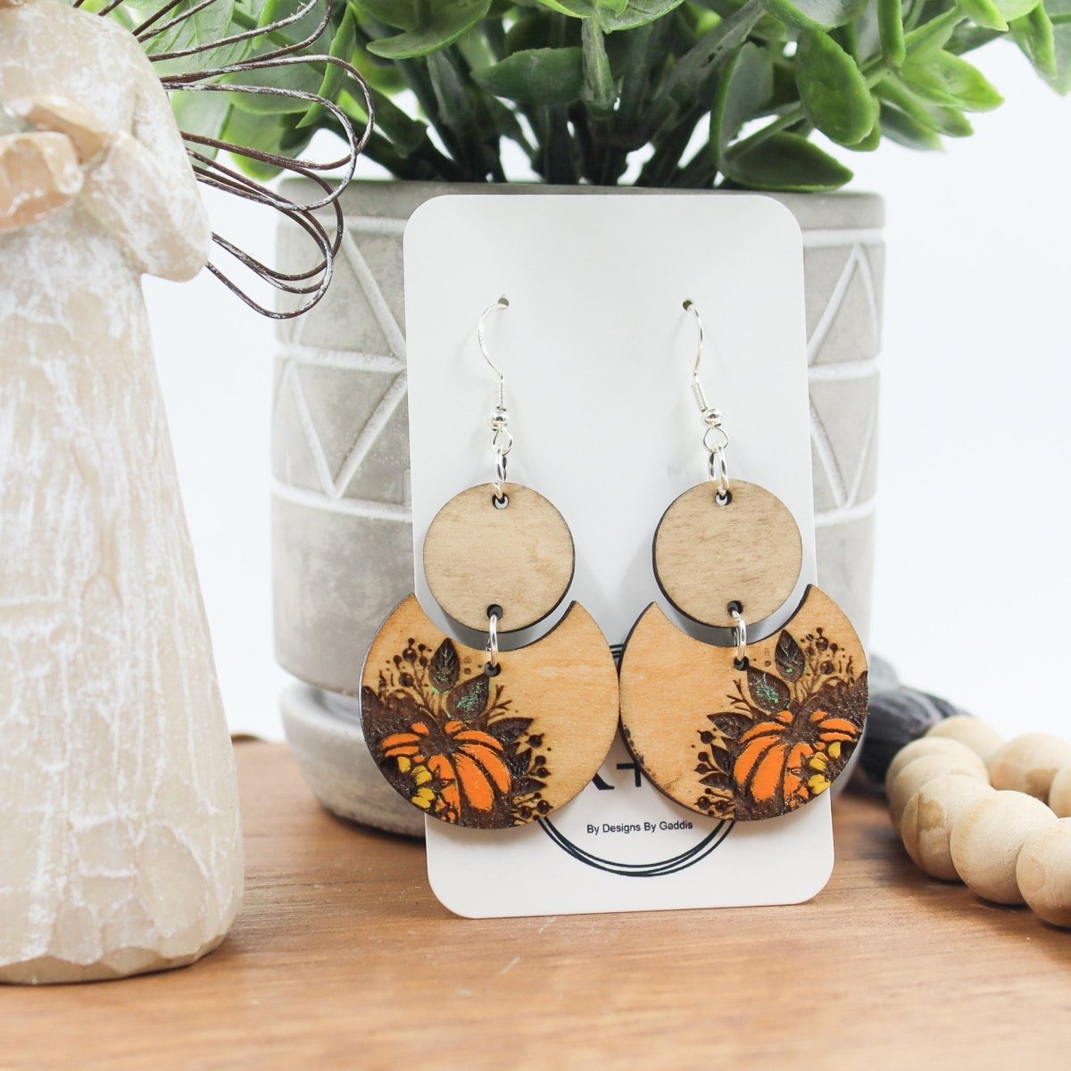 Rustic Chic by Designs By GaddisFall Pumpkin Patch Dangle Earrings