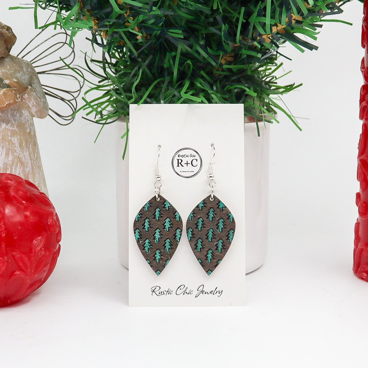 Rustic Chic by Designs By GaddisChristmas Tree Teardrop Earrings