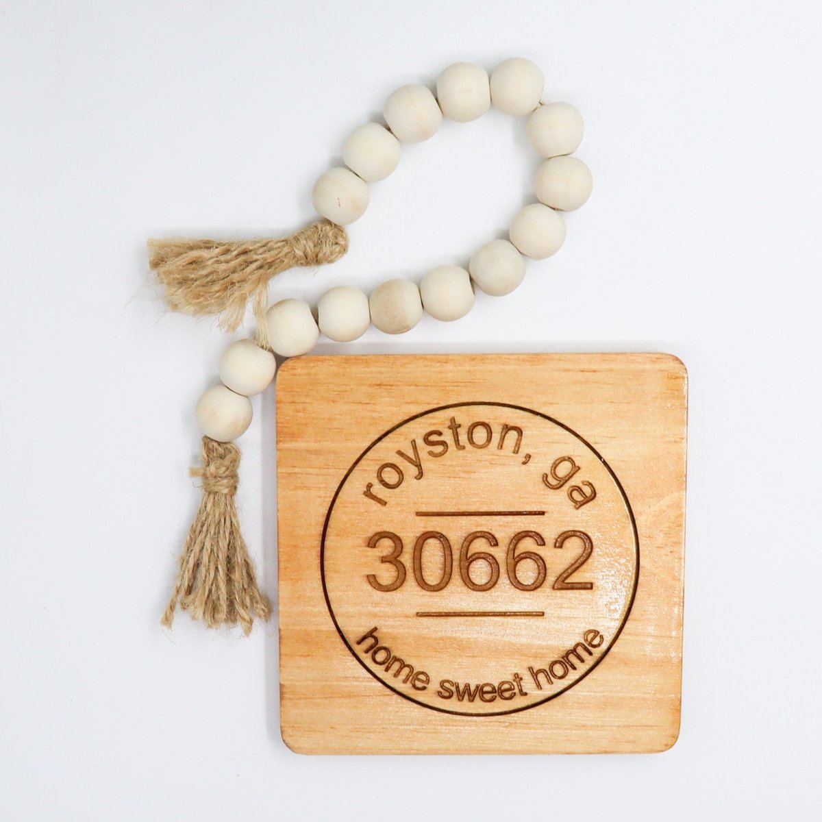 Rustic Chic by Designs By GaddisPersonalized Hometown Wood Coaster