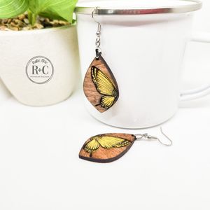 Butterfly Teardrop Dangle Earrings